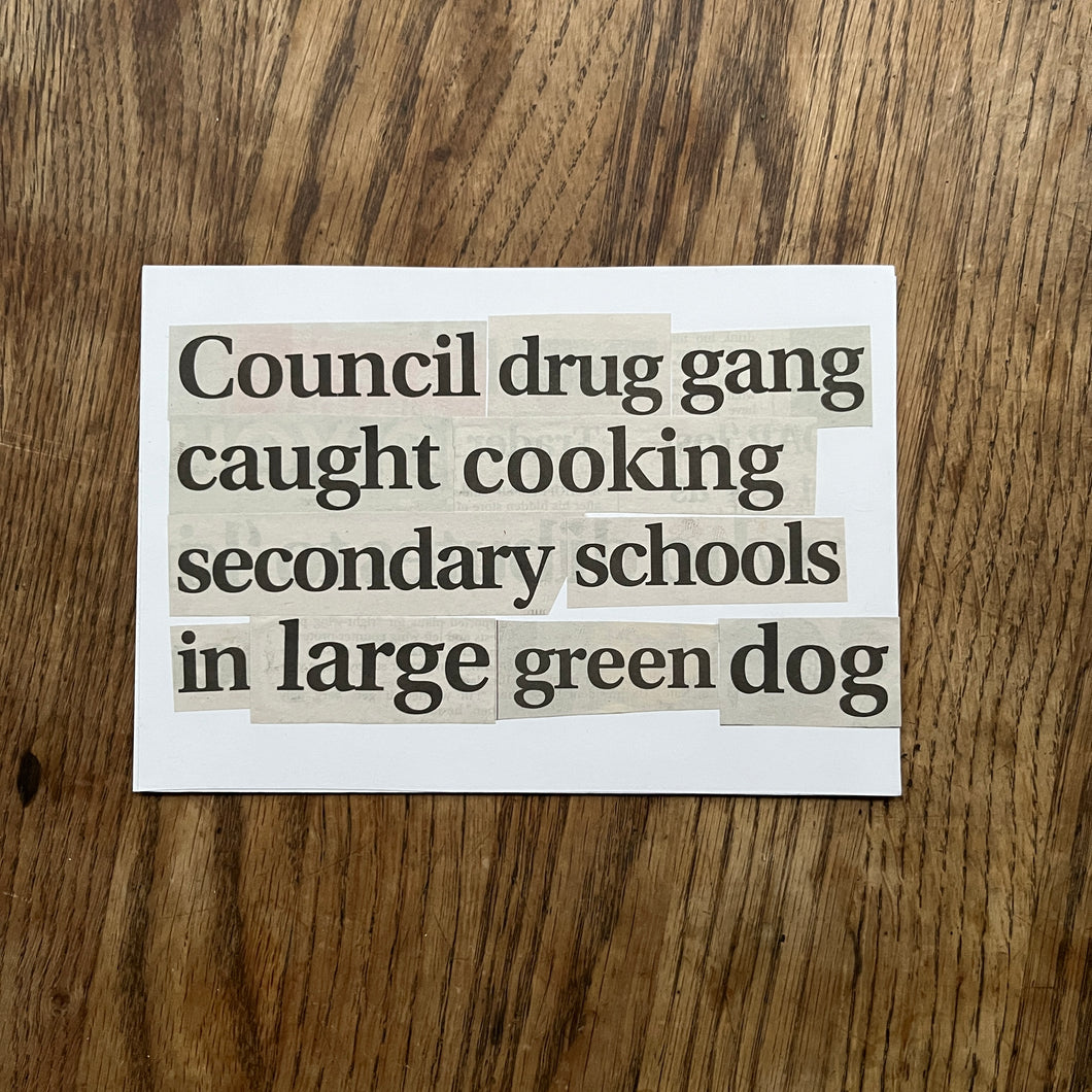 Council drug gang caught cooking secondary schools in large green dog