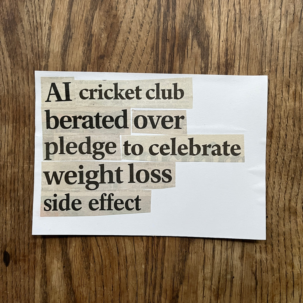 AI cricket club berated over pledge to celebrate weight loss side effect