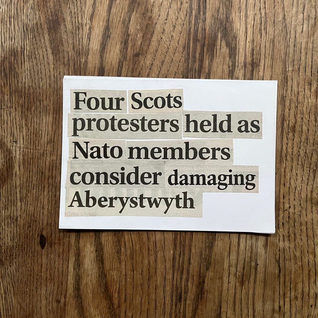 Four Scots protesters held as Nato members consider damaging Aberystwyth