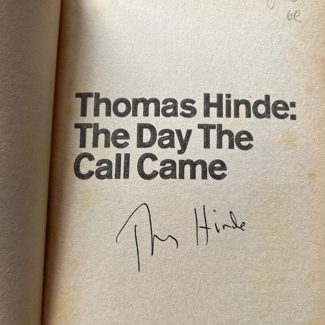 The Day The Call Came - Thomas Hinde -  Signed